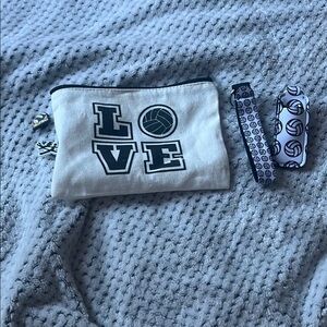 Black and White Love Pouch Bag